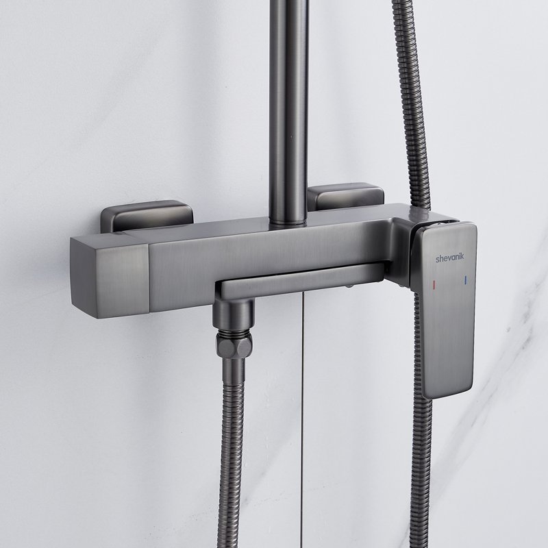 Душевая система Shevanik S8136H, черный