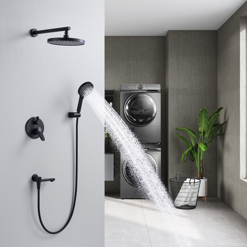 Душевая система встраиваемая Shevanik S4335H, черный