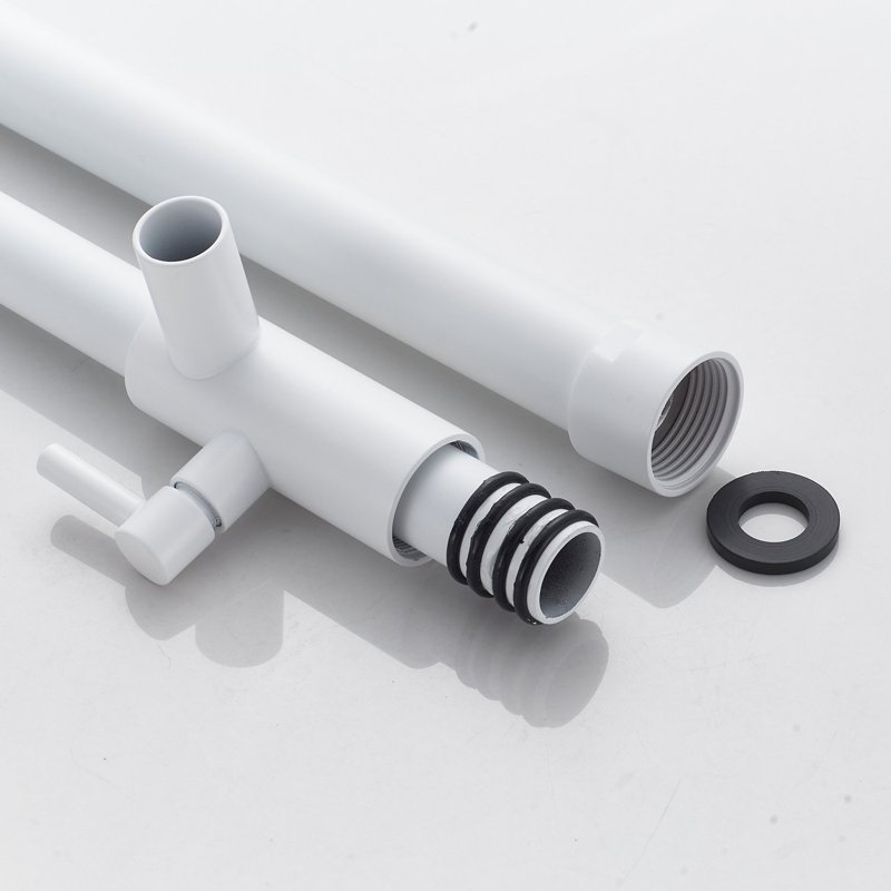 Душевая система Shevanik S8136F, белый/хром