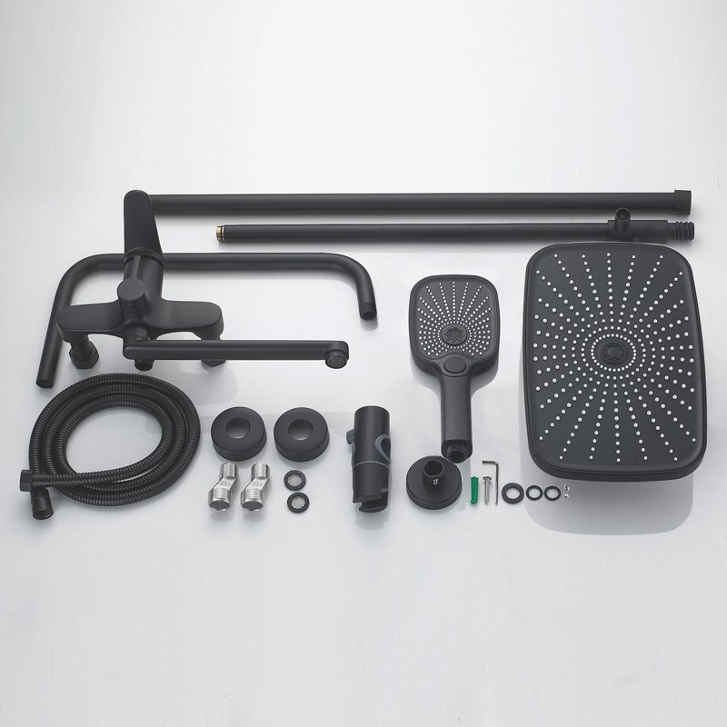 Душевая система Shevanik S6836T, оружейная сталь