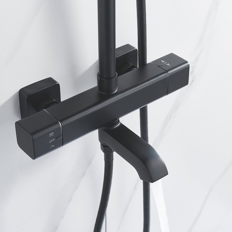 Душевая система Shevanik S8036F, белый/хром