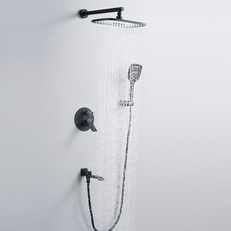 Душевая система встраиваемая Shevanik S4135H, черный