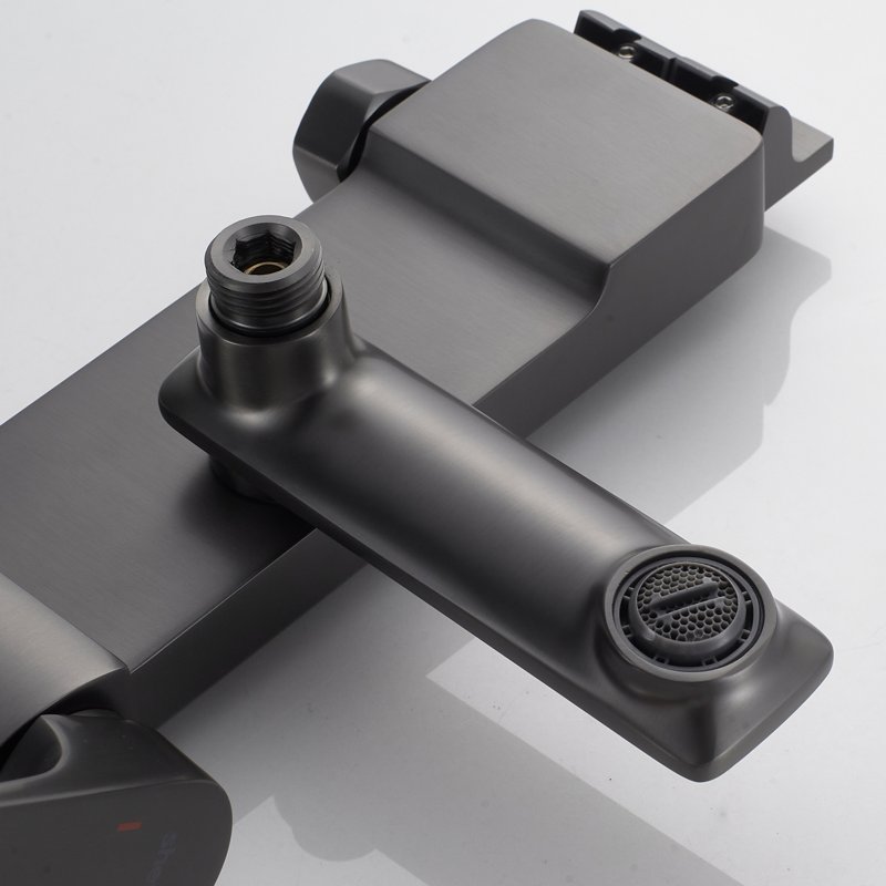 Душевая система Shevanik S8236T, оружейная сталь