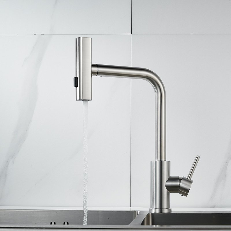 Смеситель для кухни с мультифункциональным изливом Shevanik S263L, сатин