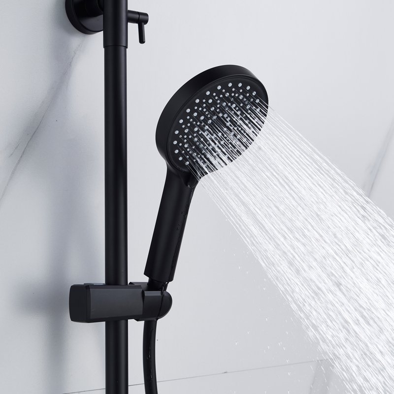 Душевая система Shevanik S9636H, черный