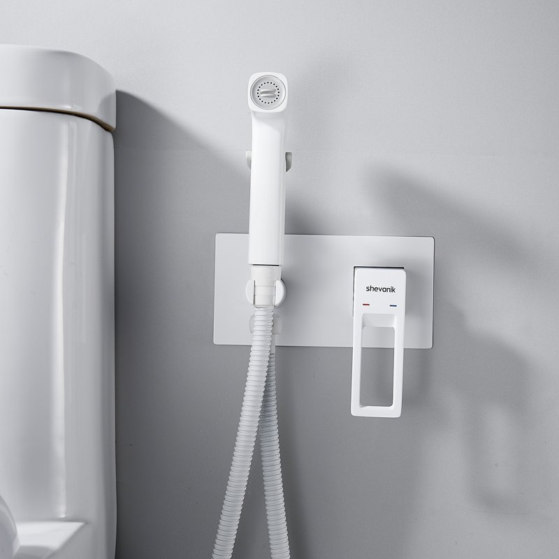 Гигиенический душ со смесителем Shevanik S6805С-1, белый