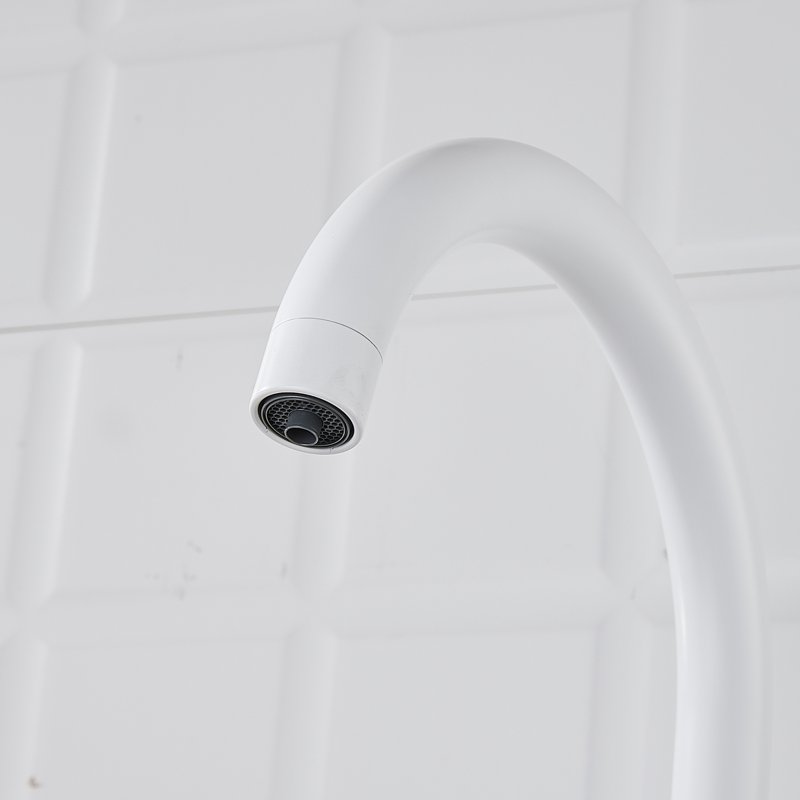 Смеситель для кухни с подключением фильтра Shevanik S428C, белый