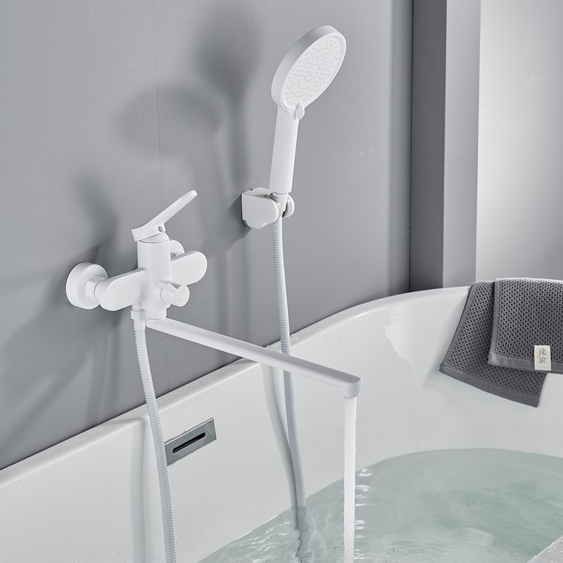 Смеситель для ванны Shevanik S4322C, белый