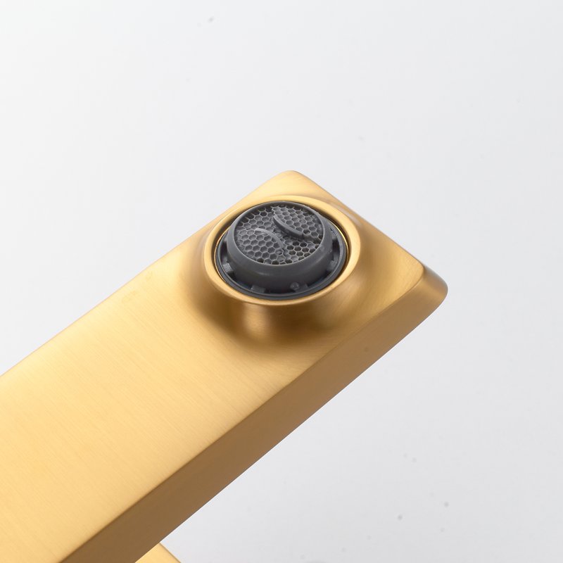 Смеситель для раковины Shevanik S4401G, золотой сатин