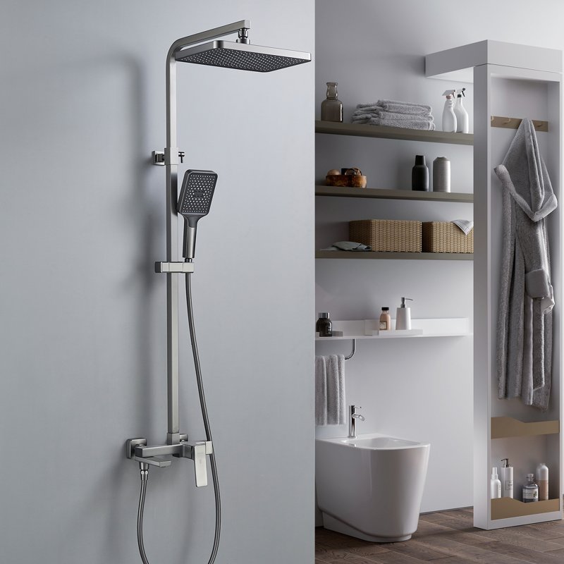 Душевая система Shevanik S9036F, белый/хром