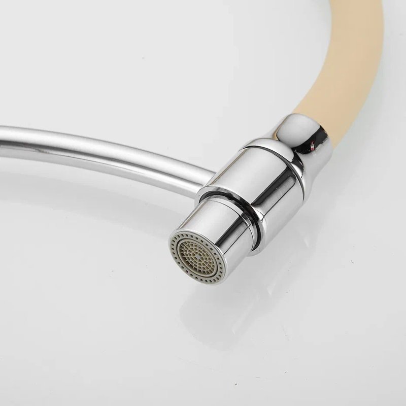 Смеситель для кухни с гибким изливом Shevanik S743-2, хром