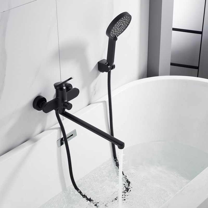 Смеситель для ванны Shevanik S4322H, черный