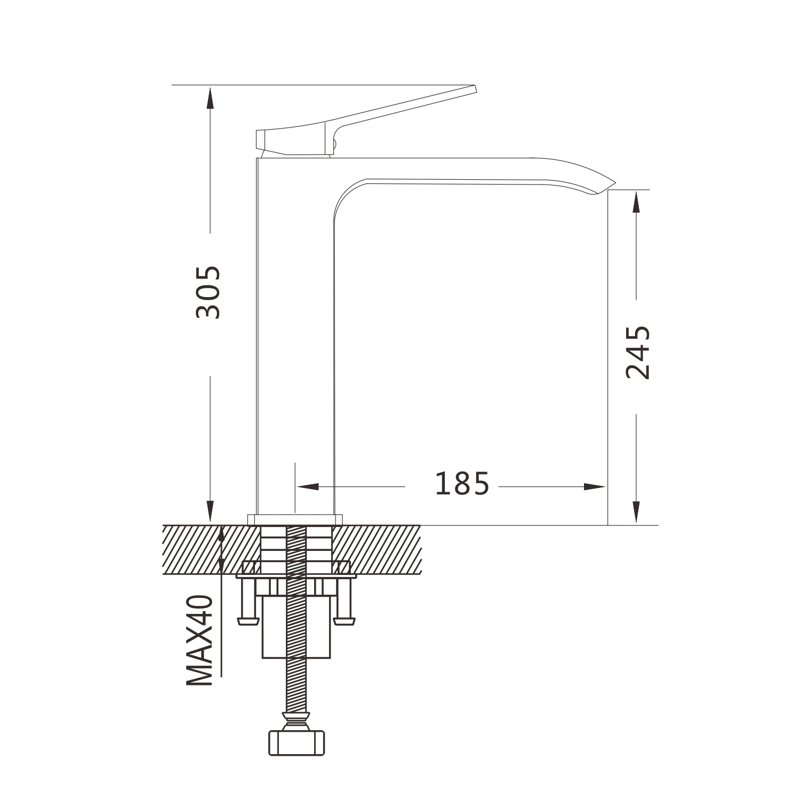 Смеситель для раковины высокий Shevanik S4111G, золотой сатин