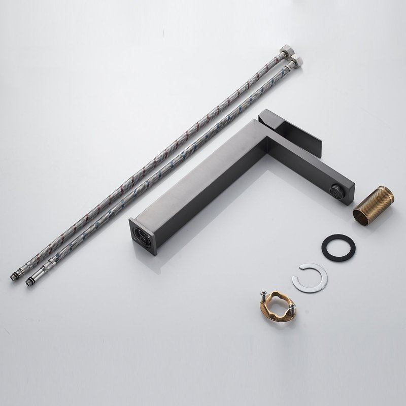 Смеситель для раковины Shevanik S7011T, оружейная сталь