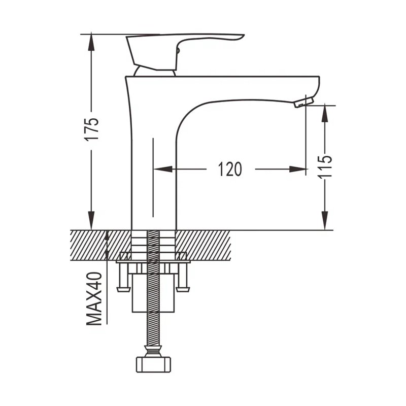 Смеситель для раковины Shevanik S9801F, белый/хром