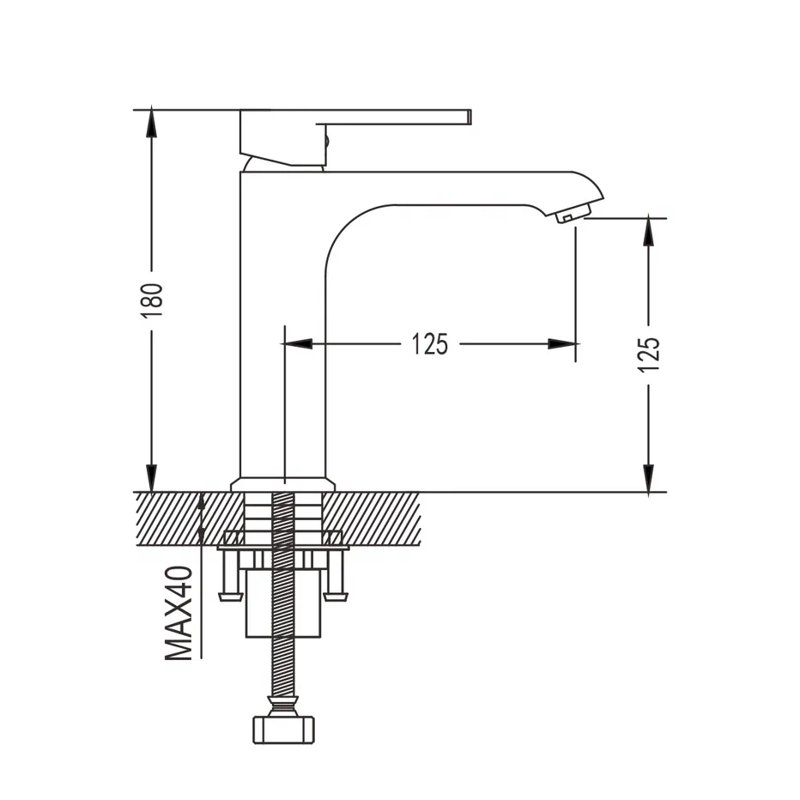 Смеситель для раковины Shevanik S9301, хром