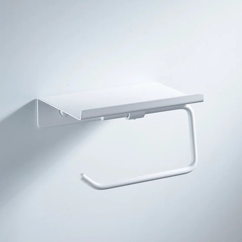 Держатель для туалетной бумаги с полочкой Shevanik SG5705C-1, белый