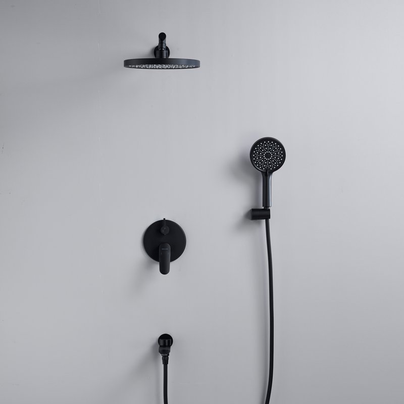 Душевая система встраиваемая Shevanik S4335H, черный