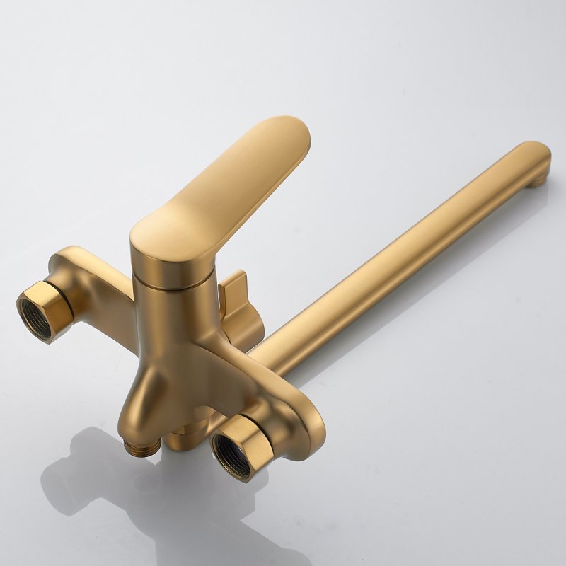 Смеситель для ванны Shevanik S4322G, золотой сатин