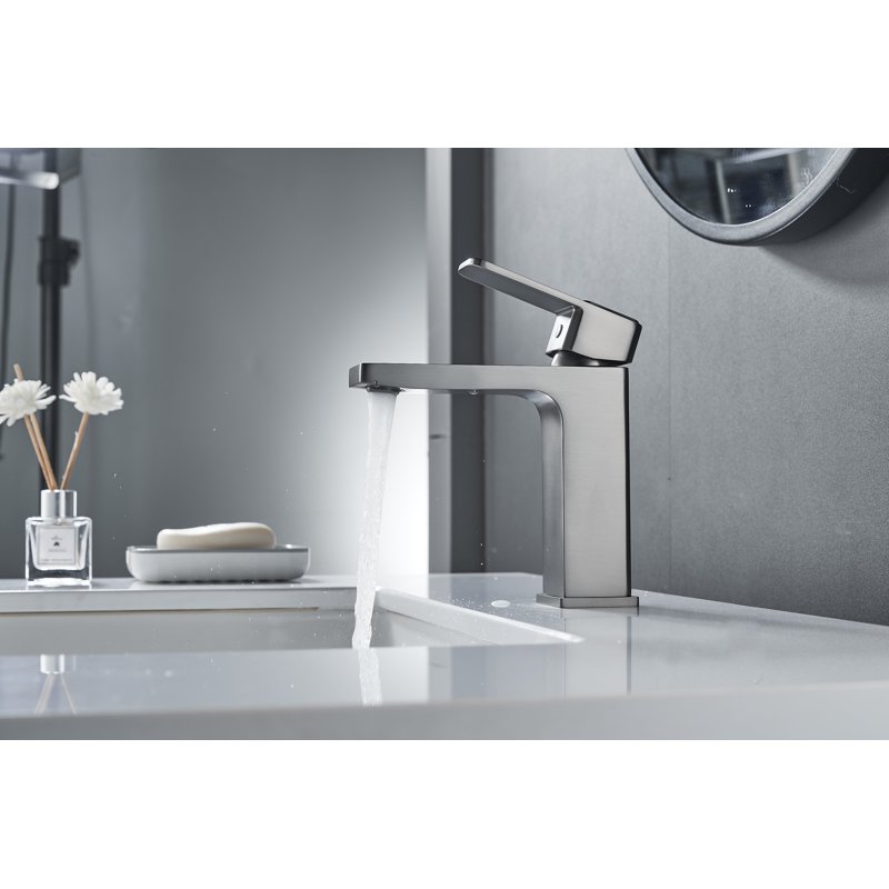 Смеситель для раковины Shevanik S9701T, оружейная сталь