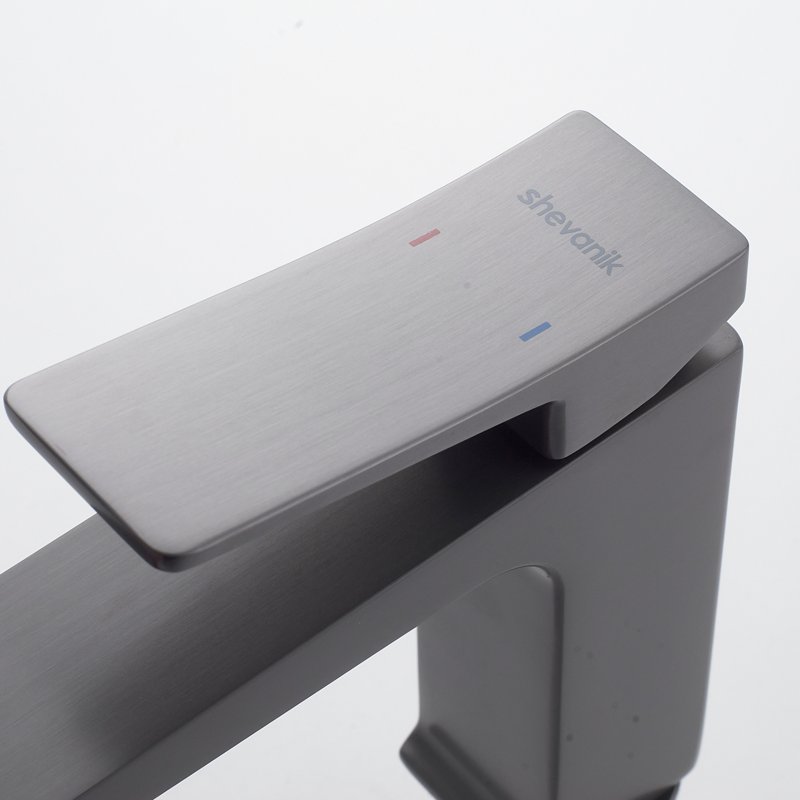 Смеситель для раковины Shevanik S4401T, оружейная сталь