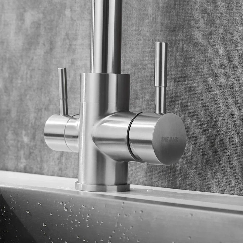 Смеситель для кухни с подключением фильтра Shevanik S168B, сатин