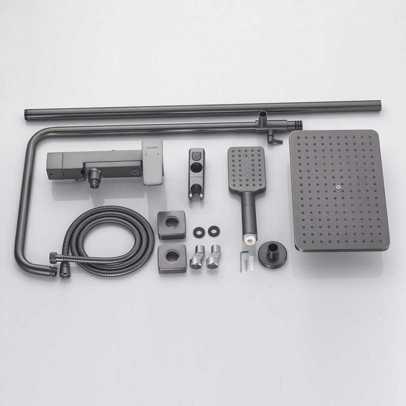 Душевая система Shevanik S8136H, черный