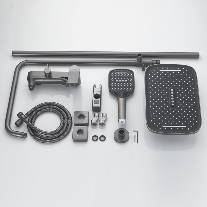 Душевая система Shevanik S6036F, белый/хром