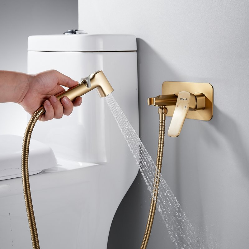 Гигиенический душ со смесителем Shevanik S8505H-1, черный