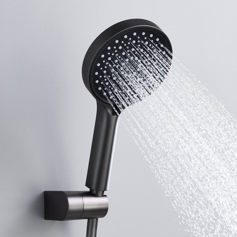 Душевая система встраиваемая Shevanik S4335T, оружейная сталь