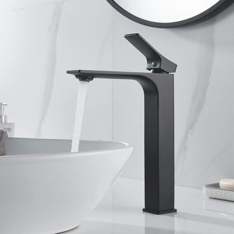 Смеситель для раковины высокий Shevanik S6111H, черный