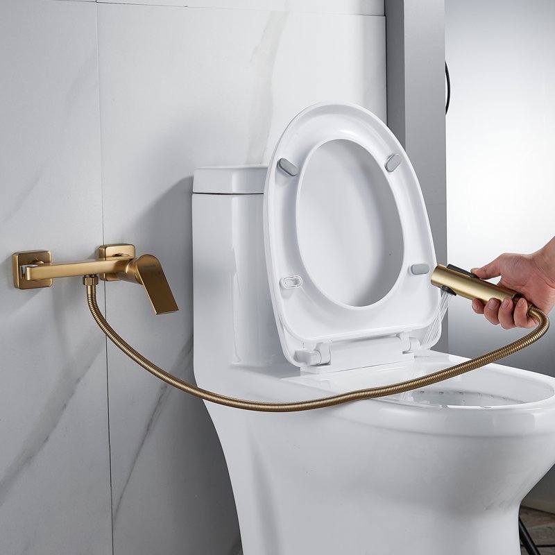 Гигиенический душ со смесителем Shevanik S4005T-1, оружейная сталь