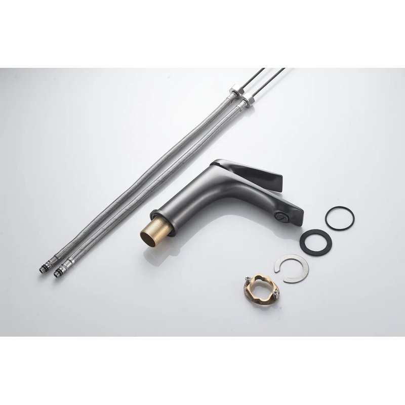 Смеситель для раковины Shevanik S9101T, оружейная сталь