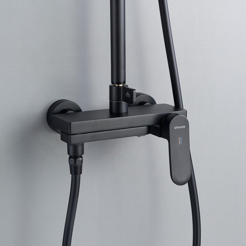 Душевая система Shevanik S8836H, черный