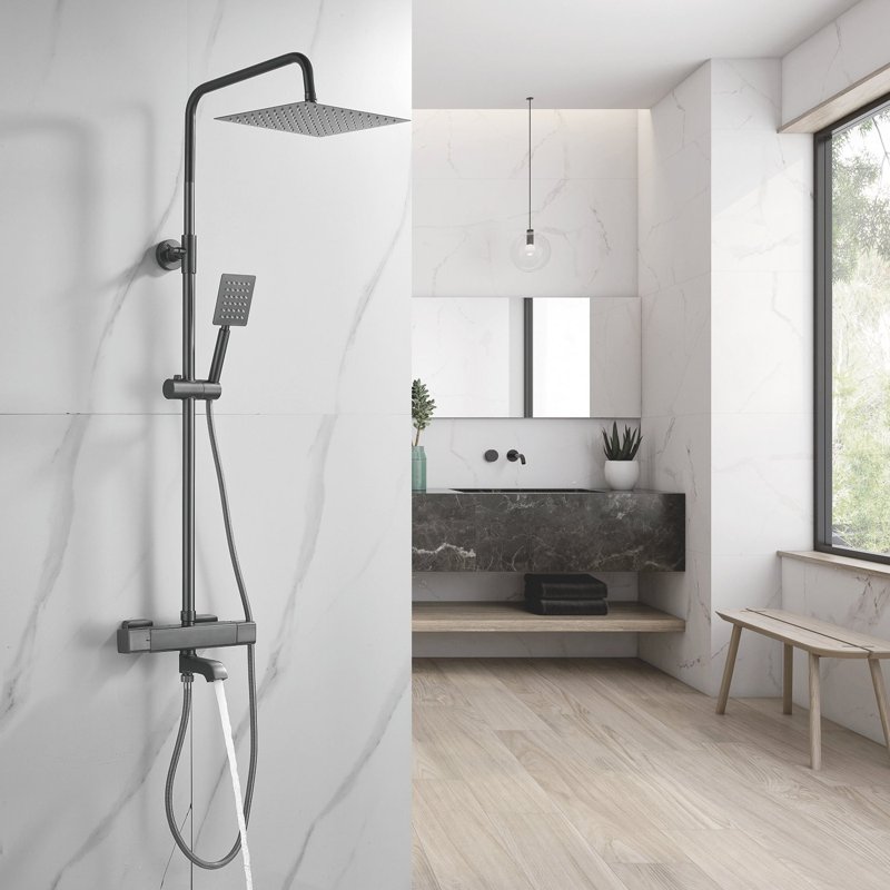 Душевая система Shevanik S8036H, черный