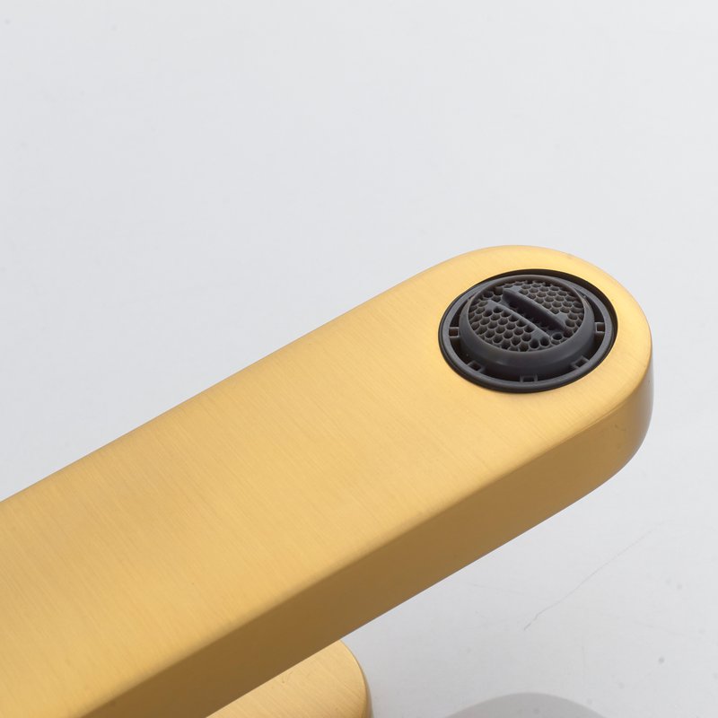 Смеситель для раковины Shevanik S4501G, золотой сатин