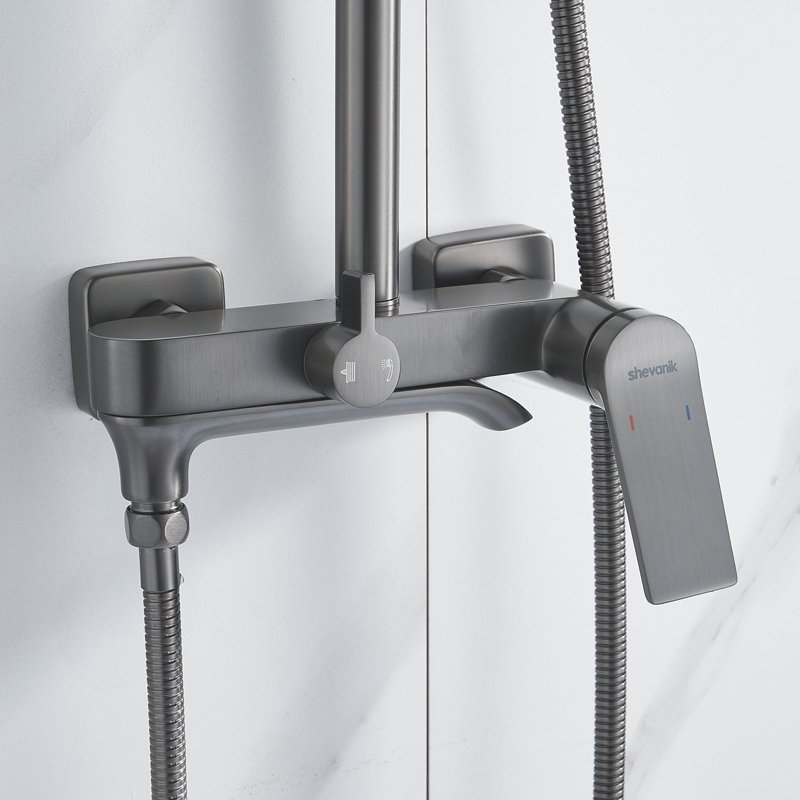 Душевая система Shevanik S6036F, белый/хром