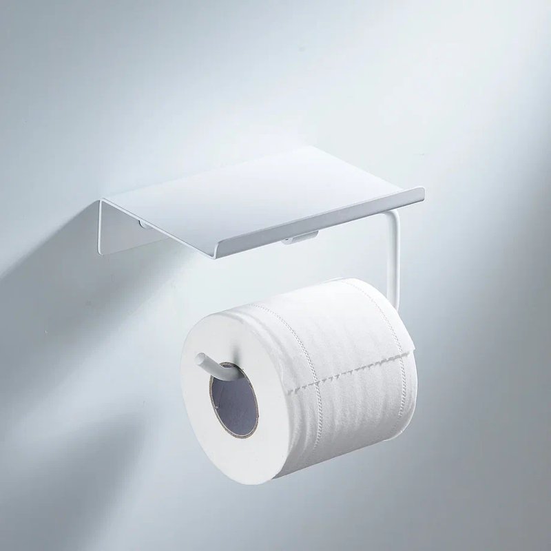 Держатель для туалетной бумаги с полочкой Shevanik SG5705C-1, белый
