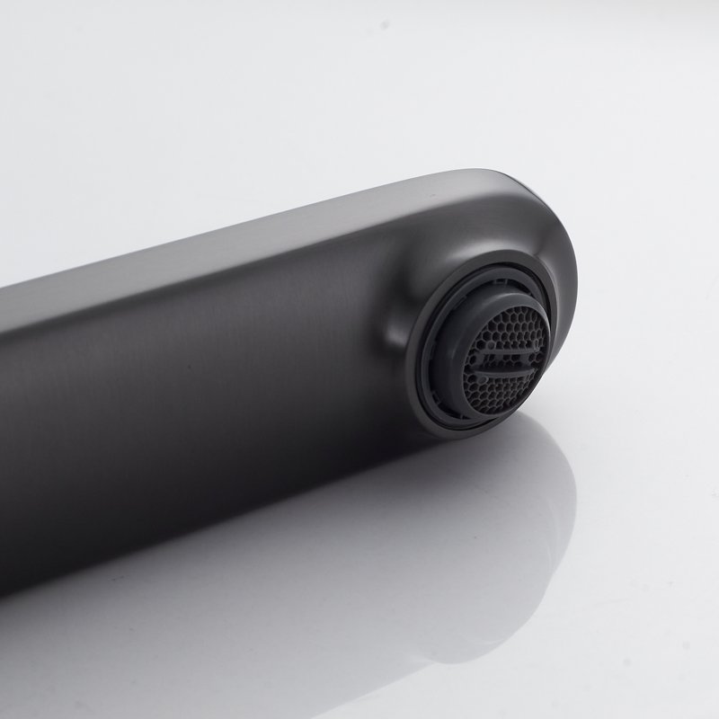 Смеситель для раковины высокий Shevanik S4311T, оружейная сталь