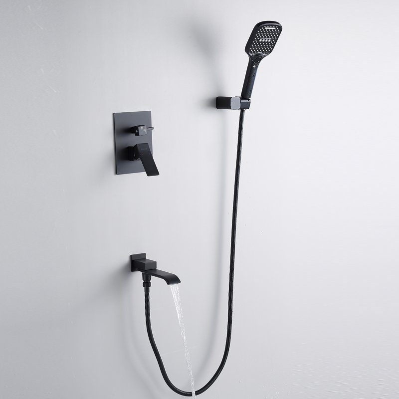 Душевая система встраиваемая Shevanik S4035H, черный