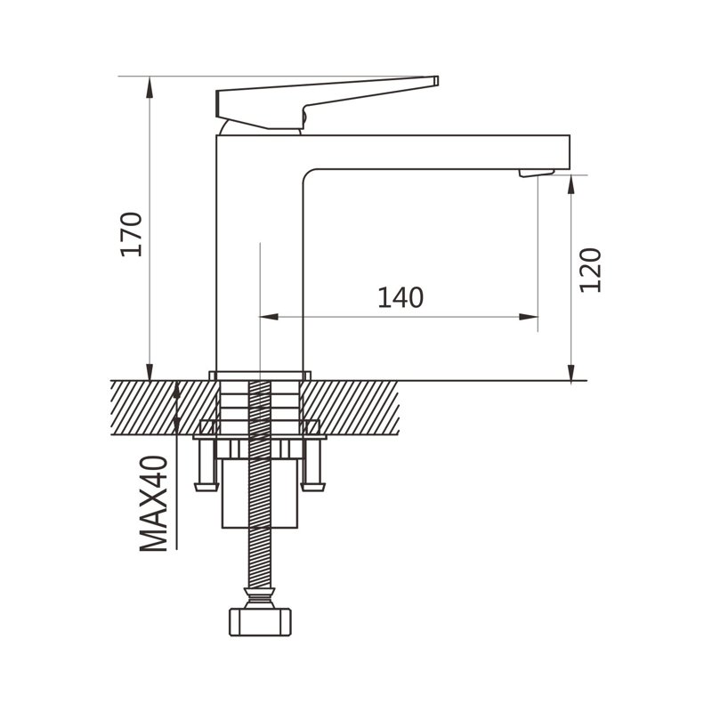 Смеситель для раковины Shevanik S8901-1, хром