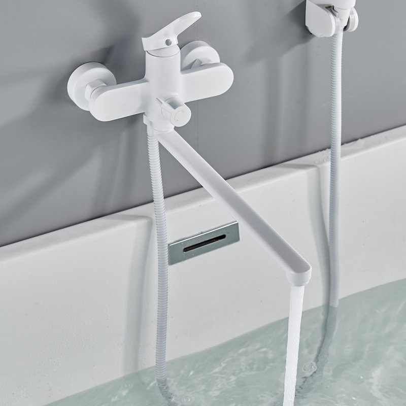 Смеситель для ванны Shevanik S4322C, белый