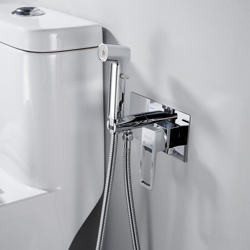 Гигиенический душ со смесителем Shevanik S6805H-1, черный