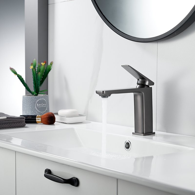 Смеситель для раковины Shevanik S8901T-1, оружейная сталь