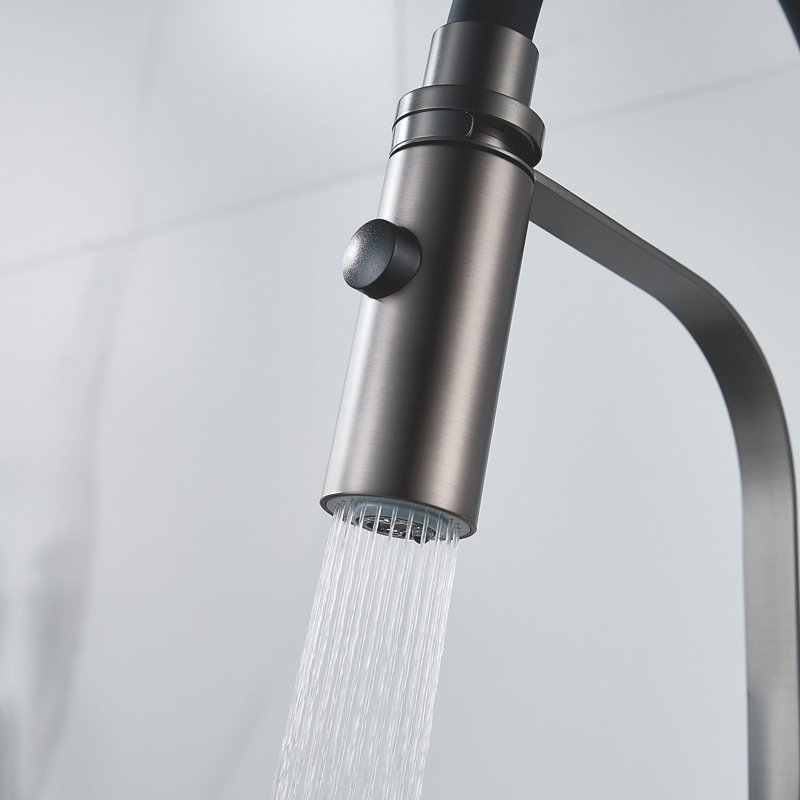 Смеситель для кухни с гибким изливом и режимом 