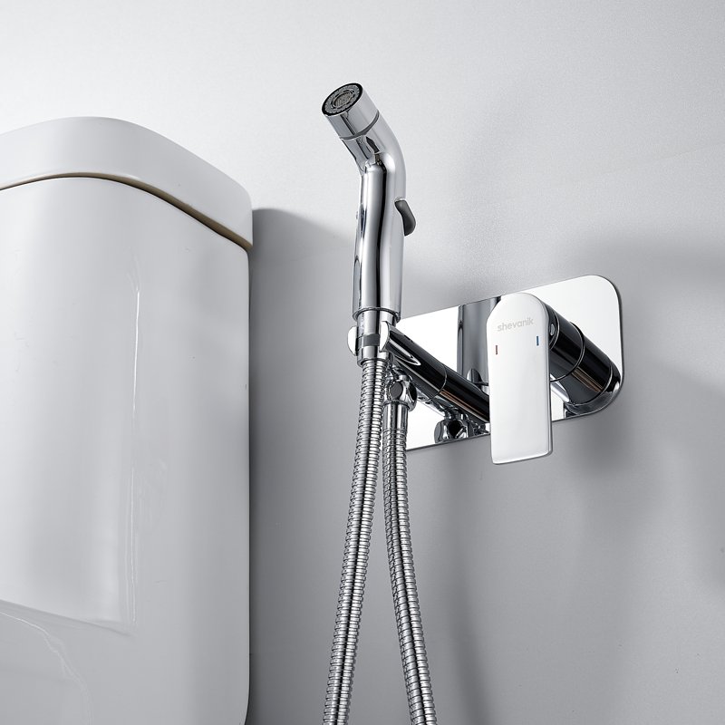 Гигиенический душ со смесителем Shevanik S9905C-1, белый