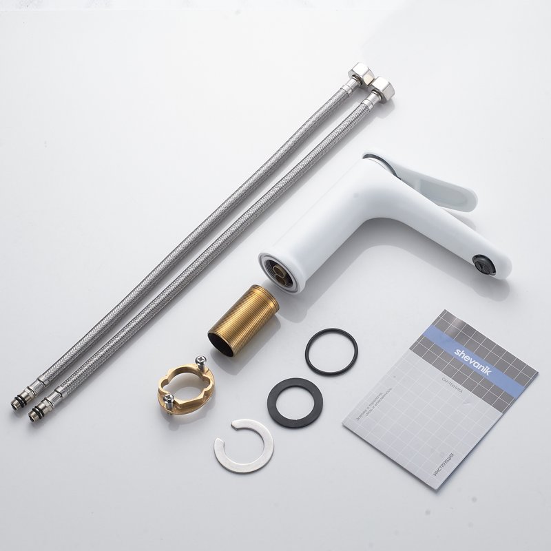 Смеситель для раковины Shevanik S4701C, белый