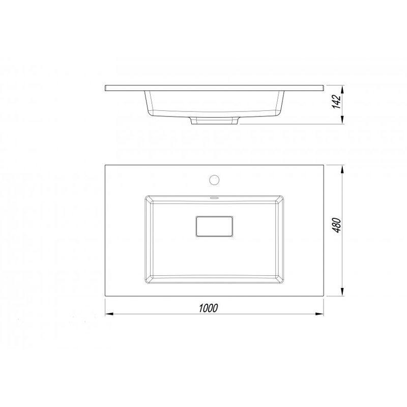 Умывальник LINE 1000*480
