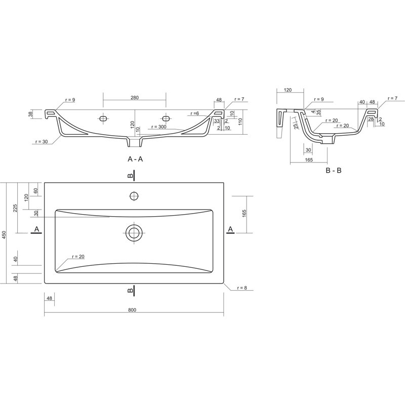 Раковина Style Line СОМО 80
