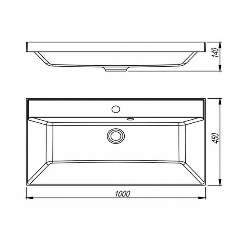 Умывальник ASTI 1000x450